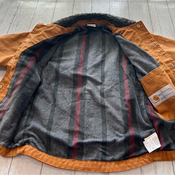 Carhartt Youth Boys' Blanket Lined Barn Chore Coat Sz S 7/8 - Picture 3 of 9